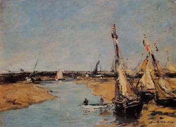 尤金 佈丹 Trouville, the Jettys, Low Tide